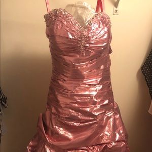 Metallic pink dress